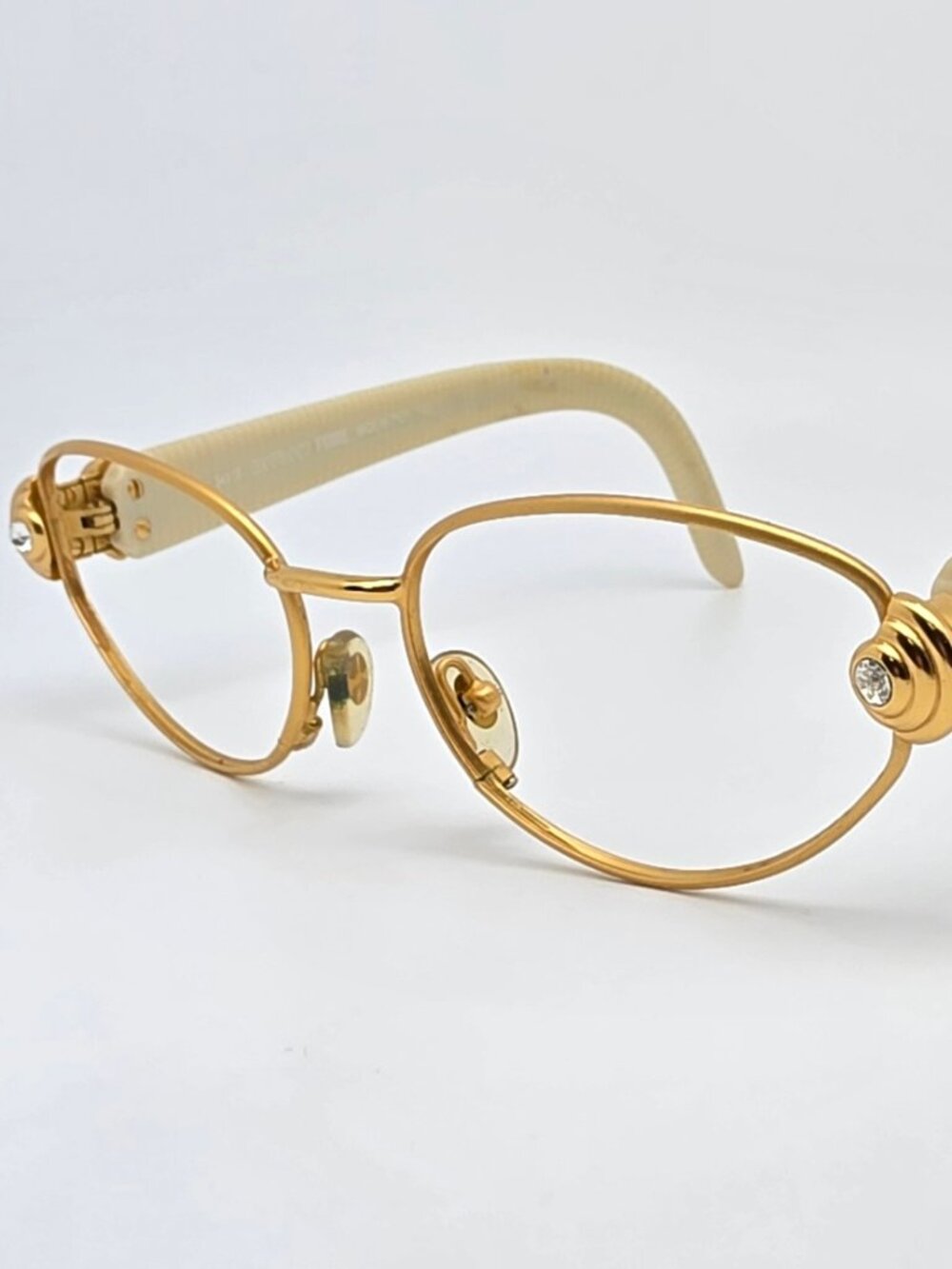 Gianfranco Ferre GFF 269 NB4 Strass Matte Gold Ivory Rhinestone Sunglasses Frame